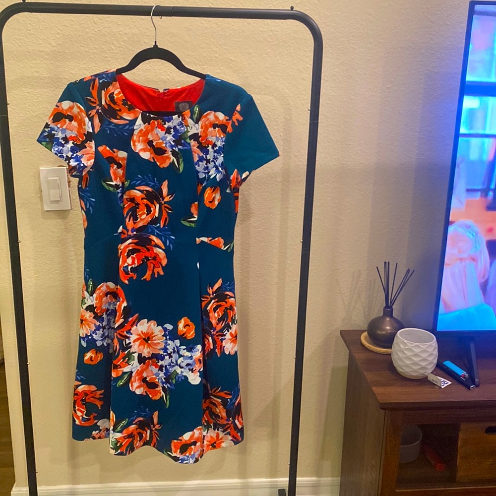 Vince Camuto Fit and Flare Scuba Dress